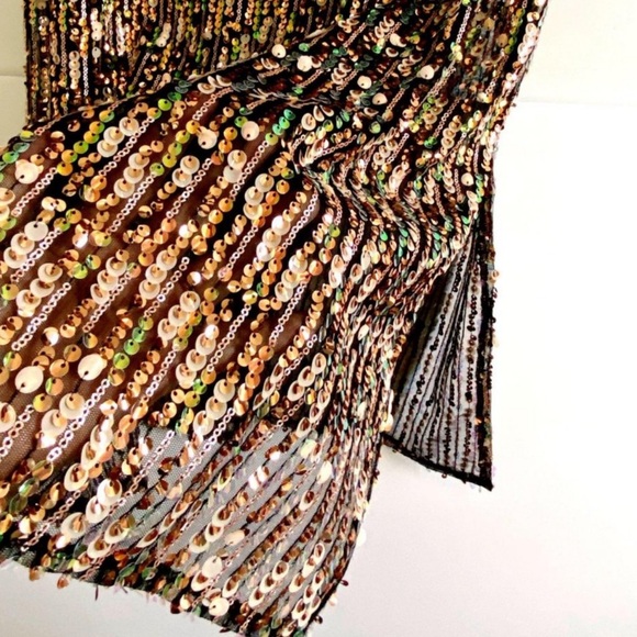 Anthropologie Corey Lynn Calter Sequined Swing Dress - Picture 8 of 10